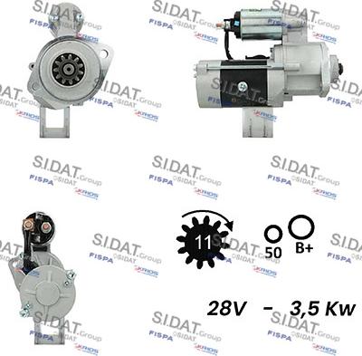 Sidat S24MH0032A2 - Starteris www.autospares.lv