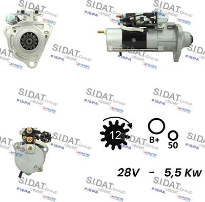 Sidat S24MH0026 - Стартер www.autospares.lv