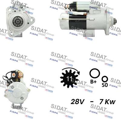 Sidat S24MH0074A2 - Starter www.autospares.lv