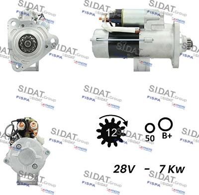 Sidat S24MH0071A2 - Starteris autospares.lv