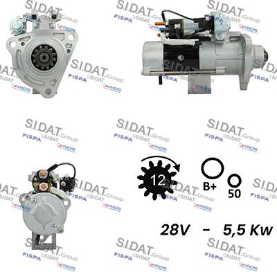 Sidat S24MH0109A2 - Стартер www.autospares.lv