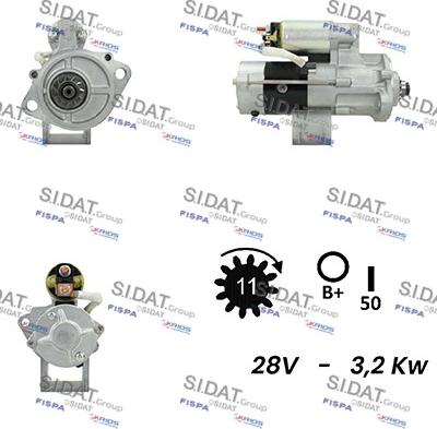 Sidat S24MH0134A2 - Starteris www.autospares.lv