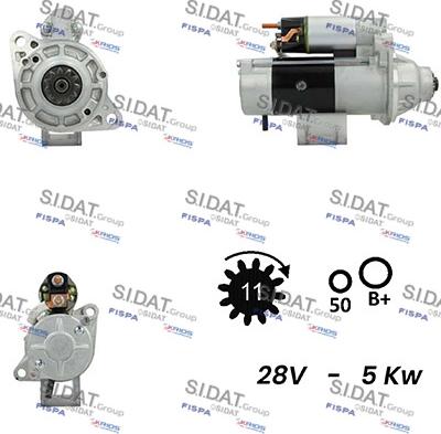 Sidat S24MH0137A2 - Стартер www.autospares.lv