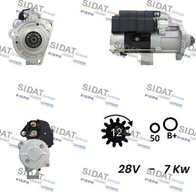 Sidat S24MH0125A2 - Starteris www.autospares.lv