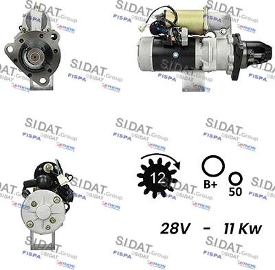 Sidat S24NK0012A2 - Starteris www.autospares.lv