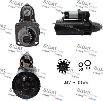 Sidat S24VA0082A2 - Стартер www.autospares.lv