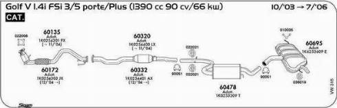 Sigam 90051 - Savienojošie elementi, Izplūdes gāzu sistēma www.autospares.lv