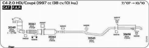 Sigam 020044 - Savienojošie elementi, Izplūdes gāzu sistēma www.autospares.lv