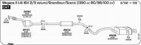 Sigam 050038 - Kronšteins, Izplūdes gāzu sistēma www.autospares.lv