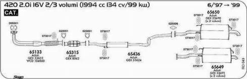 Sigam 023001 - Blīve, Izplūdes caurule www.autospares.lv