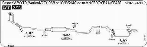 Sigam 90057 - Savienojošie elementi, Izplūdes gāzu sistēma www.autospares.lv