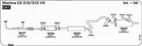 Sigam 038005 - Blīvgredzens, Izplūdes caurule www.autospares.lv