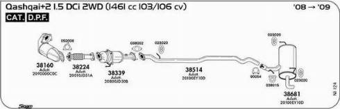 Sigam 038002 - Blīve, Izplūdes caurule www.autospares.lv