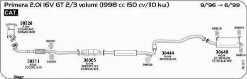 Sigam 038009 - Kronšteins, Izplūdes gāzu sistēma www.autospares.lv