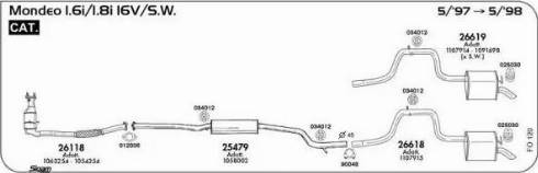 Sigam 025030 - Kronšteins, Izplūdes gāzu sistēma www.autospares.lv