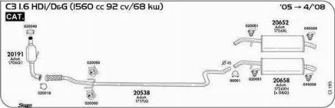 Sigam 020027 - Blīve, Izplūdes caurule www.autospares.lv