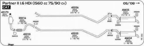 Sigam 020019 - Savienojošie elementi, Izplūdes gāzu sistēma www.autospares.lv