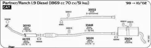 Sigam 045019 - Blīve, Izplūdes caurule www.autospares.lv