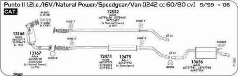 Sigam 012050 - Blīve, Izplūdes caurule www.autospares.lv