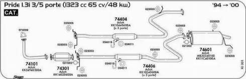 Sigam 034011 - Kronšteins, Izplūdes gāzu sistēma www.autospares.lv