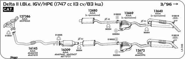 Sigam LA048 - Izplūdes gāzu sistēma www.autospares.lv