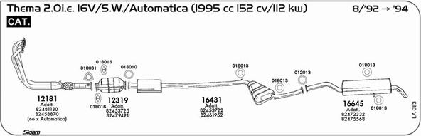 Sigam LA083 - Izplūdes gāzu sistēma www.autospares.lv