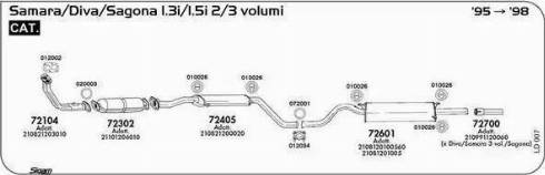 Sigam 012034 - Savienojošie elementi, Izplūdes gāzu sistēma www.autospares.lv