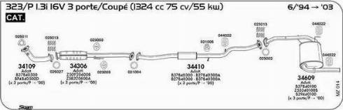 Sigam 025011 - Blīve, Izplūdes caurule www.autospares.lv