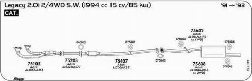 Sigam 040012 - Blīvgredzens, Izplūdes caurule www.autospares.lv