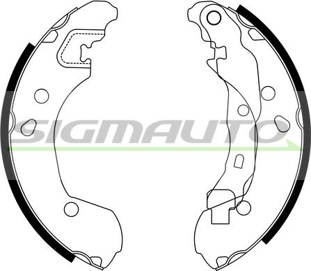 SIGMAUTO SFA862 - Bremžu loku komplekts www.autospares.lv