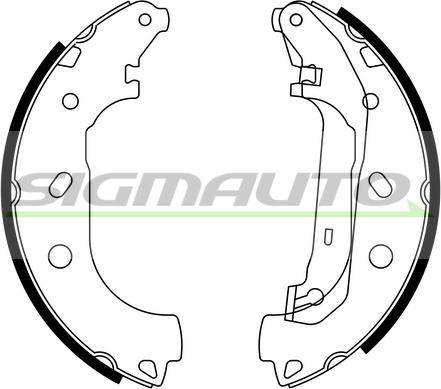 SIGMAUTO SFA244 - Bremžu loku komplekts www.autospares.lv