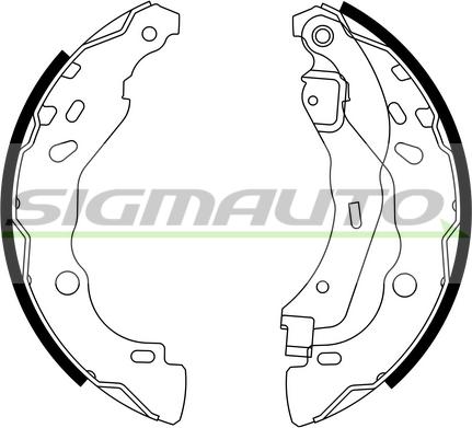 SIGMAUTO SFA409 - Bremžu loku komplekts www.autospares.lv