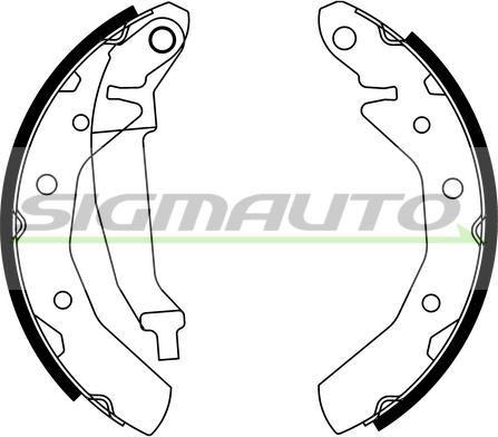 SIGMAUTO SFA630 - Bremžu loku komplekts www.autospares.lv