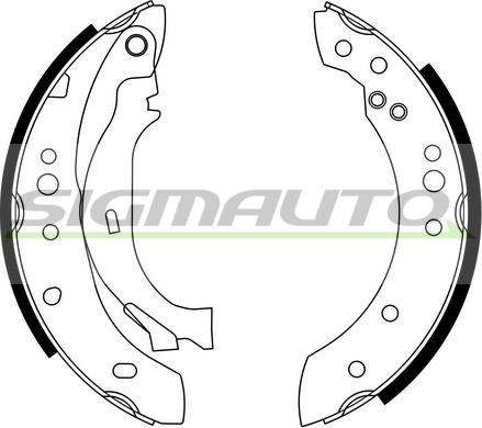 SIGMAUTO 1450 - Brake Shoe Set www.autospares.lv