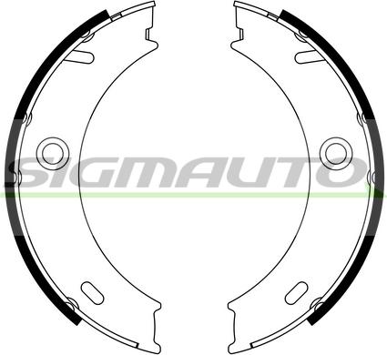 SIGMAUTO SFA307 - Brake Shoe Set, parking brake www.autospares.lv