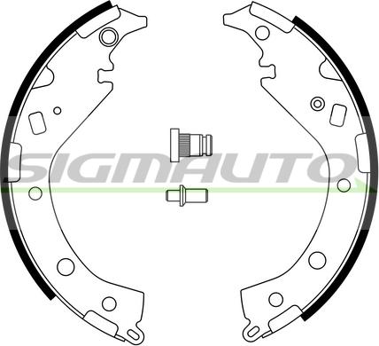 SIGMAUTO SFA954 - Bremžu loku komplekts www.autospares.lv