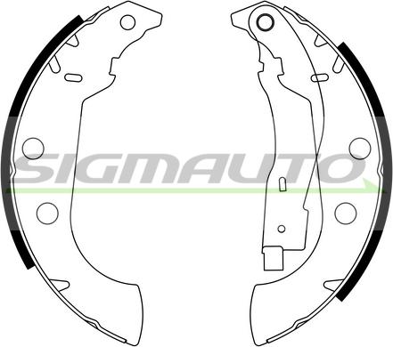 SIGMAUTO SFA107 - Bremžu loku komplekts www.autospares.lv