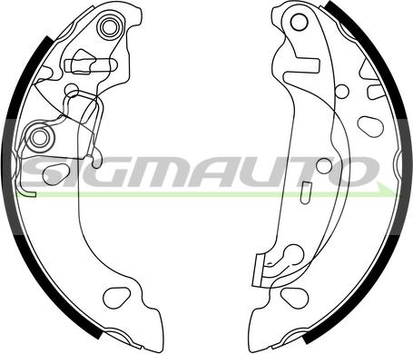 SIGMAUTO SFA242 - Bremžu loku komplekts autospares.lv