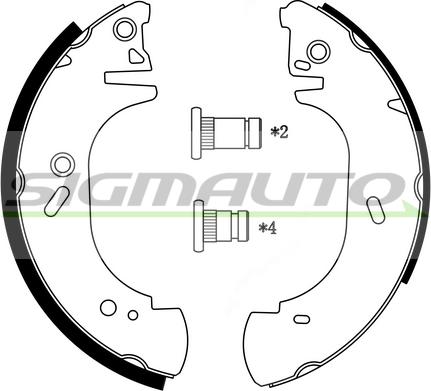 SIGMAUTO SFA231 - Bremžu loku komplekts autospares.lv