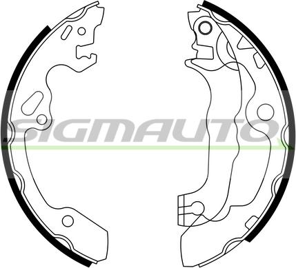 SIGMAUTO SFA238 - Bremžu loku komplekts autospares.lv