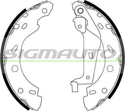 SIGMAUTO SFA308 - Комплект тормозных колодок, барабанные www.autospares.lv