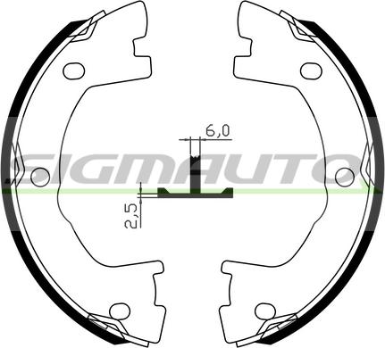 SIGMAUTO SFA147 - Bremžu loku kompl., Stāvbremze www.autospares.lv