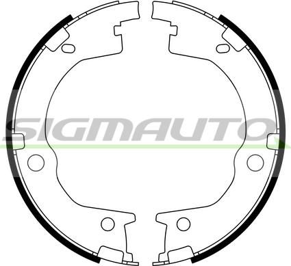 SIGMAUTO SFA803 - Bremžu loku kompl., Stāvbremze www.autospares.lv