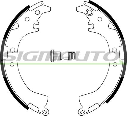 SIGMAUTO SFA948 - Brake Shoe Set www.autospares.lv