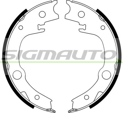 SIGMAUTO SFA966 - Brake Shoe Set, parking brake www.autospares.lv