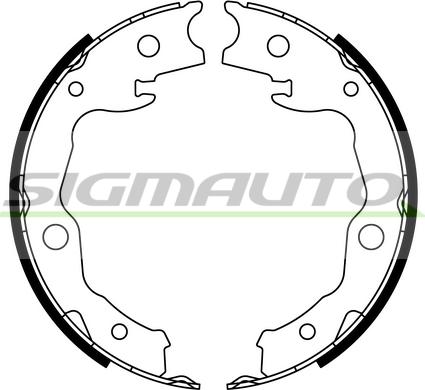 SIGMAUTO SFA976 - Brake Shoe Set, parking brake www.autospares.lv