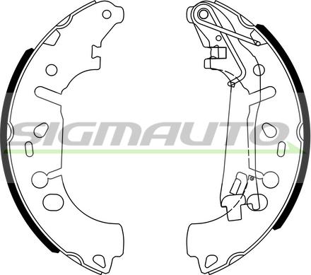 SIGMAUTO SFA146 - Brake Shoe Set www.autospares.lv