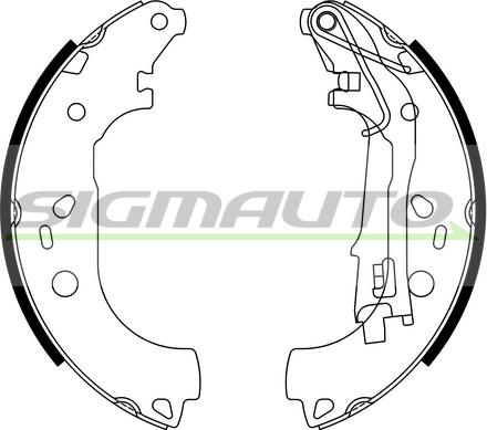 SIGMAUTO SFA161 - Brake Shoe Set www.autospares.lv