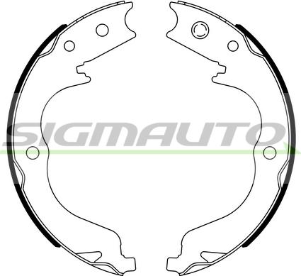 SIGMAUTO SFA109 - Brake Shoe Set, parking brake www.autospares.lv