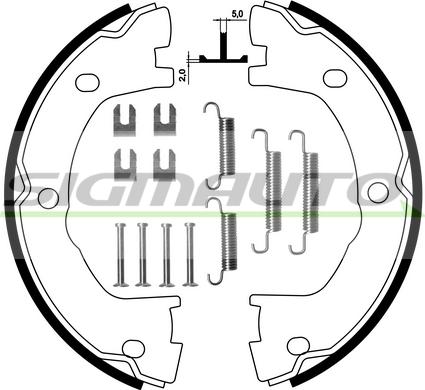 SIGMAUTO SFA183-1 - Bremžu loku kompl., Stāvbremze www.autospares.lv